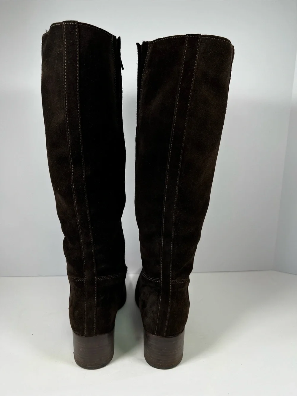 La Canadienne Polly Boots Women's 7.5 Brown Suede Knee High Waterproof Block